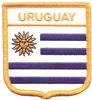 URUGUAY medium flag shield souvenir embroidered patch