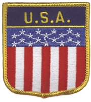 USA flag shield uniform or souvenir embroidered patch