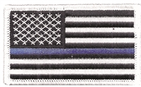 Thin Blue Line US flag embroidered patch for souvenir or uniform