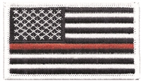 Thin Red Line US flag embroidered patch for souvenir or uniform