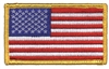 USA flag embroidered patch for souvenir or uniform