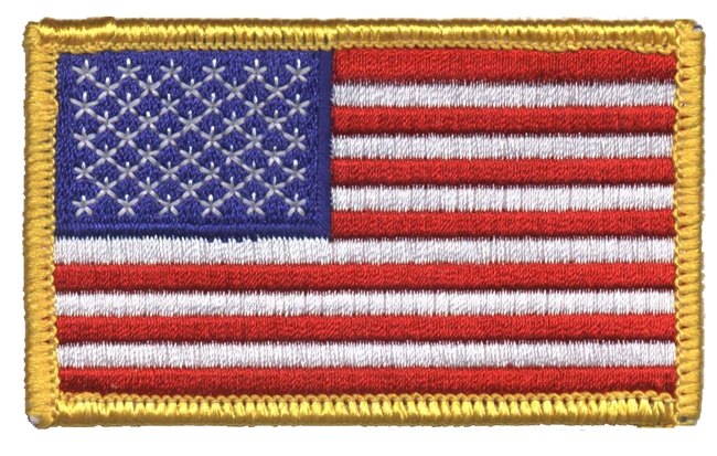 USA flag embroidered patch for souvenir or uniform