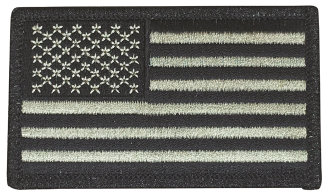 USA flag, olive drab uniform or souvenir embroidered patch