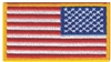 USA flag embroidered patch for souvenir or uniform, reverse direction