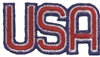USA letters souvenir embroidered patch