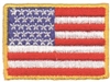 US flag with gold border