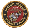 MARINES on black twill souvenir embroidered patch