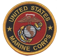 MARINES on black twill souvenir embroidered patch