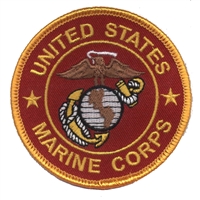 MARINES on red twill souvenir embroidered patch