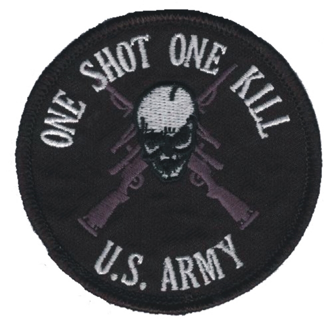 ARMY - ONE SHOT ONE KILL souvenir embroidered patch