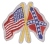 US x Rebel - Confederate flags souvenir embroidered patch