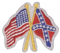 US x Rebel - Confederate flags souvenir embroidered patch