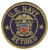NAVY RETIRED souvenir embroidered patch