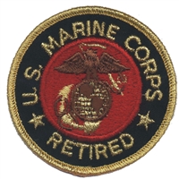 MARINES RETIRED souvenir embroidered patch