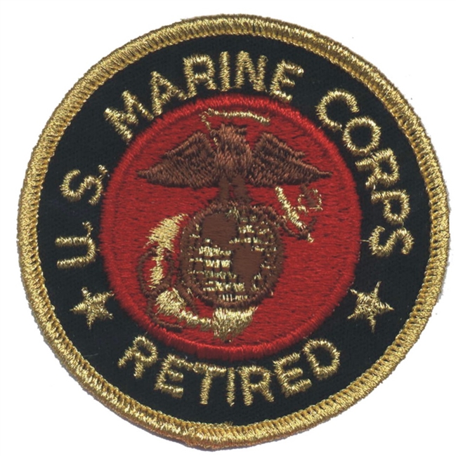 MARINES RETIRED souvenir embroidered patch