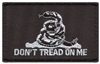 DON'T TREAD ON ME Gadsden flag souvenir embroidered patch