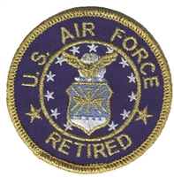AIR FORCE RETIRED souvenir embroidered patch