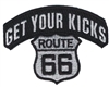 GET YOUR KICKS ROUTE 66 souvenir embroidered patch