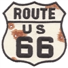 ROUTE US 66 bullet holes & rust sign souvenir embroidered patch