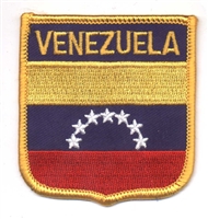 VENEZUELA medium flag shield souvenir embroidered patch