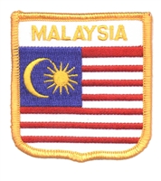 MALAYSIA flag shield souvenir embroidered patch