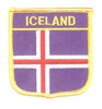 ICELAND medium flag shield souvenir embroidered patch