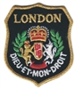 LONDON mylar flag shield souvenir embroidered patch