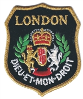 LONDON mylar flag shield souvenir embroidered patch