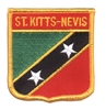 ST KITTS-NEVIS medium flag shield souvenir embroidered patch