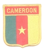 CAMEROON medium flag shield souvenir embroidered patch