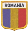 ROMANIA medium flag shield souvenir embroidered patch