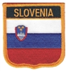 SLOVENIA medium flag shield souvenir embroidered patch