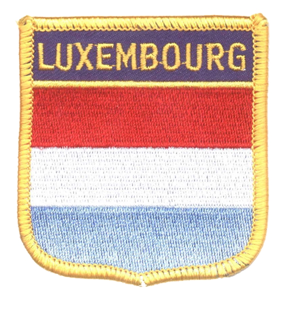 LUXEMBOURG flag shield souvenir embroidered patch