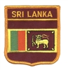 SRI LANKA medium flag shield souvenir embroidered patch