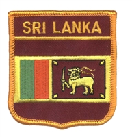 SRI LANKA medium flag shield souvenir embroidered patch