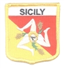 SICILY medium flag shield souvenir embroidered patch