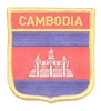 CAMBODIA medium flag shield souvenir embroidered patch