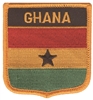 GHANA flag shield souvenir embroidered patch