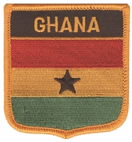 GHANA flag shield souvenir embroidered patch