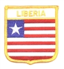 LIBERIA medium flag shield souvenir embroidered patch