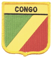 CONGO medium flag shield souvenir embroidered patch