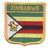 ZIMBABWE medium flag shield souvenir embroidered patch