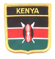 KENYA flag medium shield souvenir embroidered patch