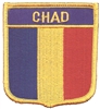 CHAD medium flag shield souvenir embroidered patch