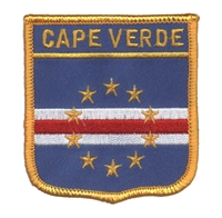 CAPE VERDE medium flag shield souvenir embroidered patch