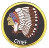 CHIEF Native American Indian embroidered patch