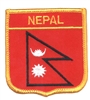 NEPAL medium flag shield souvenir embroidered patch