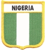 NIGERIA medium flag shield souvenir embroidered patch