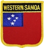 WESTERN SAMOA medium flag shield souvenir embroidered patch