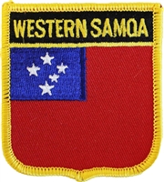 WESTERN SAMOA medium flag shield souvenir embroidered patch